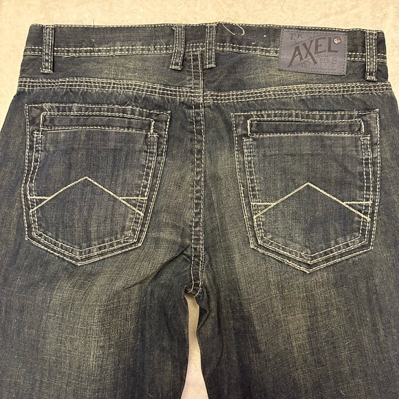 Mens dark wash relaxed straight jean - Picture 4 of 5